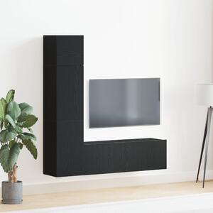 TV szekrény garnitúra 4 pcs Fekete tölgy 130,5 x 30 x 140 cm