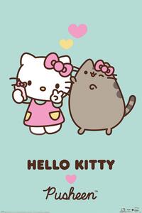 Plakát Pusheen x Hello Kitty - Love, (61 x 91.5 cm)