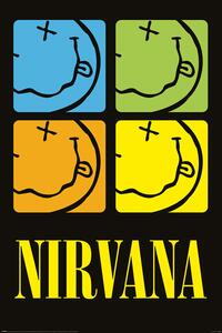 Plakát Nirvana - Smiley Squares, (61 x 91.5 cm)