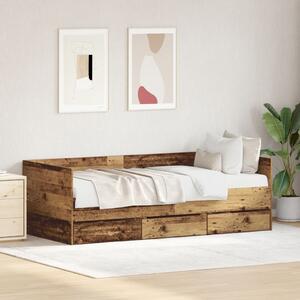 VidaXL Rusztikus Nappaliágy Régi fa F.Engineered wood 90 x 200 cm