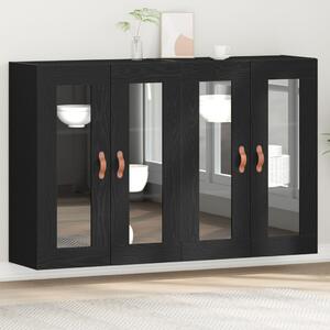 Fali Szekrények 2 pcs Fekete tölgy 69,5 x 34 x 90 cm Faanyag