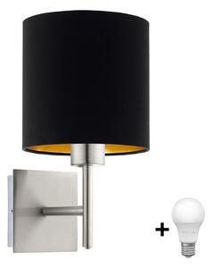 Eglo Eglo - LED Fali lámpa TUNJA 1xE27/60W/230V matt króm/fekete EG32507E