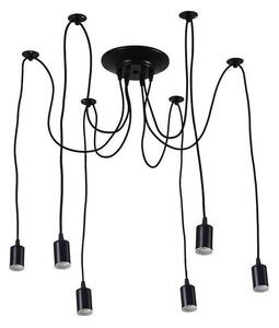 NEDES Tápkábel 6xE27/60W/230V pók fekete ND3948