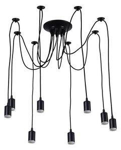 NEDES Tápkábel 8xE27/60W/230V pók fekete ND3949