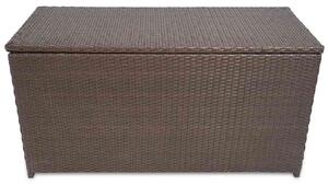 VidaXL barna polyrattan kerti tárolóláda 120 x 50 x 60 cm