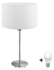 Eglo Eglo - LED Asztali lámpa TUNJA 1xE27/60W/230V 38,5 cm matt króm/fehér EG32512J