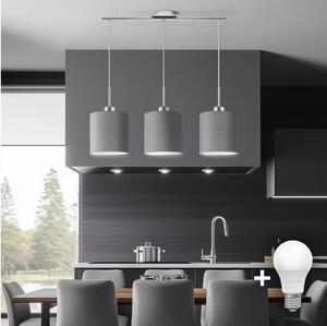 Eglo Eglo - LED Csillár zsinóron TUNJA 3xE27/60W/230V szürke EG32521A