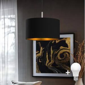 Eglo Eglo - LED Csillár zsinóron TUNJA 1xE27/60W/230V fekete EG32517Q