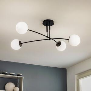 EMIBIG LIGHTING Pregos 4 fekete mennyezeti világítás, izzós, dimmelhető, Fekete, Folyosó, fém, Modern
