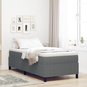 Boxspring Ágy Világosszürke 80x200 cm Kordbársonyos Szövet