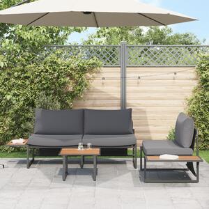 Kert étkező szett 3 pcs Antracit Acél
