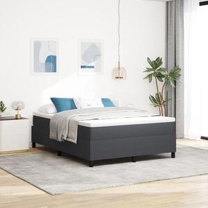 Boxspring Ágy Sötétszürke 140x200 cm Bordás Szövet