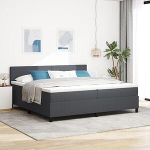 Box Spring Ágy Matraccal Kék 200x200 cm Kordbársony szövet