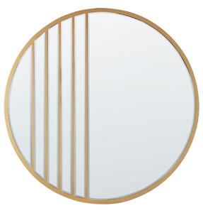 Aranyszínű kerek falitükör ⌀ 80 cm COUST