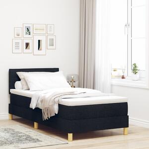 VidaXL Box Spring ágy matraccal Fekete 90x200 cm Szövet