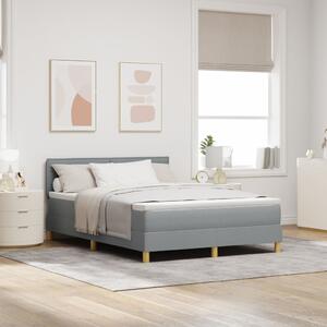 VidaXL Box Spring Ágy Matraccal Világosszürke 160x200 cm Szövet