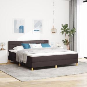 VidaXL Box Spring Ágy matraccal Sötétbarna 180x200 cm Szövet