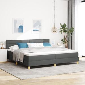 VidaXL Boxspring ágy matraccal sötétszürke 200x200 cm szövet