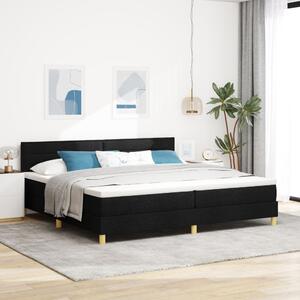VidaXL Box Spring Ágy Matraccal Fekete 200x200 cm Szövet