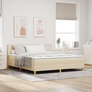 VidaXL Box Spring Ágy Matraccal Krém 180x200 cm Szövet