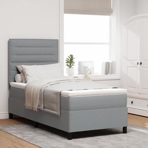 VidaXL Box Spring Ágy Matraccal & LED Szürke 100x200 cm Szövet
