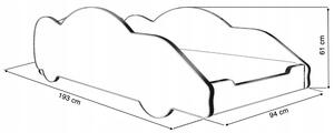 Autós ágy 90x180 - fehér