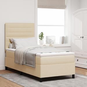 Box Spring Ágy matraccal Bézs 90x200 cm Szövet