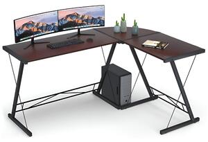 BigHome L alakú íróasztal - Sötétbarna