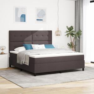 Boxspring Ágy Matraccal Sötétbarna Szövet Super King