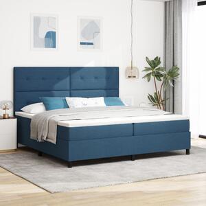 VidaXL Boxspring Ágy Matraccal Kék 200x200 cm Szövet