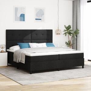 VidaXL Boxspring ágy matraccal fekete 200x200 cm szövet