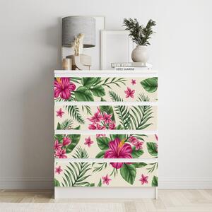 IKEA MALM bútormatrica - hawaii csokrok hibiszkuszból