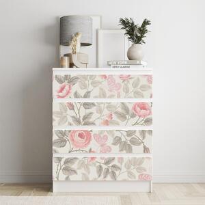 IKEA MALM bútormatrica - rózsaszín virágok rügyei