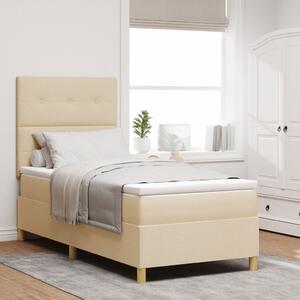 Boxspringágy Matrac Krem 90x200 cm Szövet