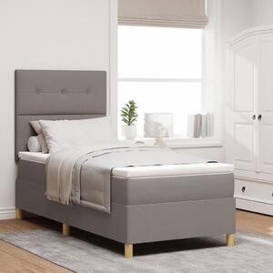 Box Spring Ágy Matrac Taupe 100x200 cm Szövet