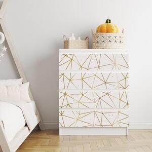 IKEA MALM bútormatrica - arany geometriai vonalak