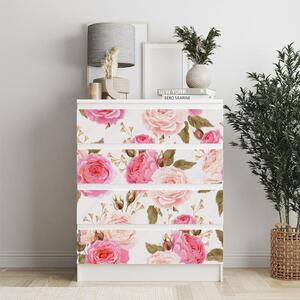 IKEA MALM bútormatrica - angol rózsák