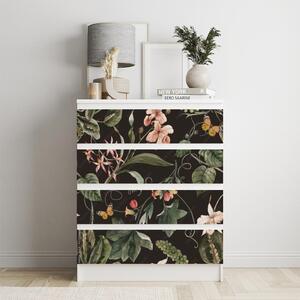 IKEA MALM bútormatrica - akvarell orchideák