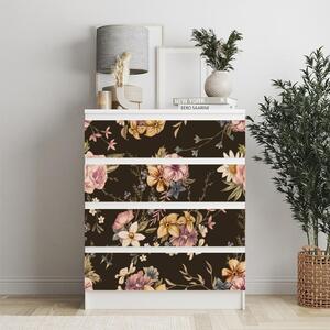 IKEA MALM bútormatrica - akvarell barokk csokrok