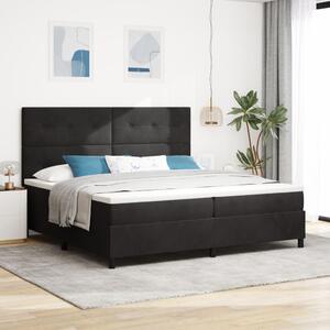 Boxspring Ágy Matrac nélkül Fekete 200x200 cm Bársony