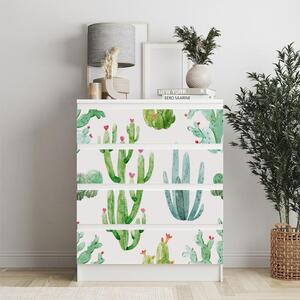 IKEA MALM bútormatrica - virágzó kaktuszok