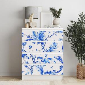 IKEA MALM bútormatrica - kék virágzó kúszónövények