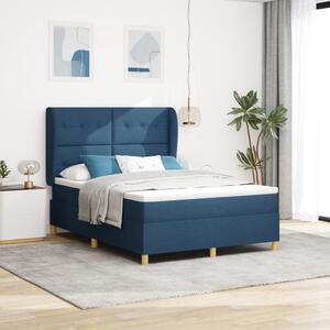 VidaXL Boxspring Ágy Mattal - Kék, 160x200 cm, Szövet