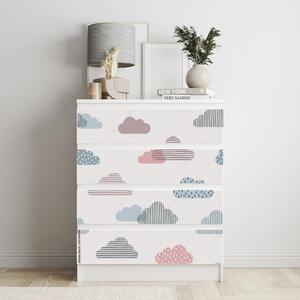 IKEA MALM bútormatrica - pasztell felhők