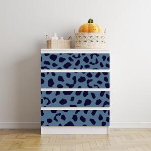 IKEA MALM bútormatrica - kék leopárdfoltok