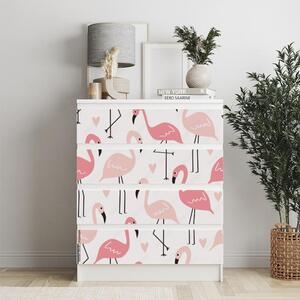 IKEA MALM bútormatrica - minimalista flamingók