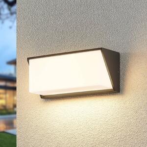Lindby LED kültéri fali lámpa Malim, 25 cm, antracit, IP65, Fekete, Alumínium, Modern