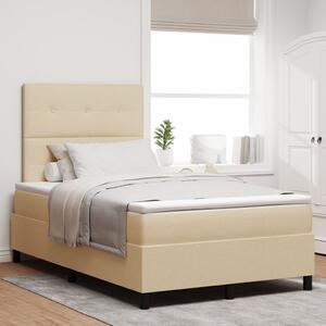 VidaXL Box Spring Ágy Matraccal & LED Krém 120x200 cm Szövet