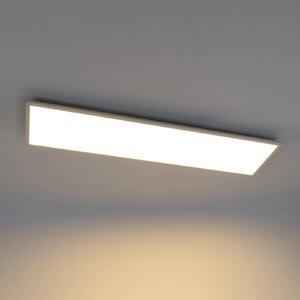 Lindby LED panel Luay, 120 x 30 cm, CCT, távirányító, dimmelhető, dimmelhető, Fehér / opál, Konyha, Műanyag, Modern
