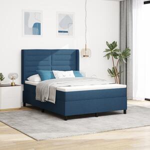 VidaXL Boxspring Ágy Mattal & LED Kék 140x200 cm Szövet